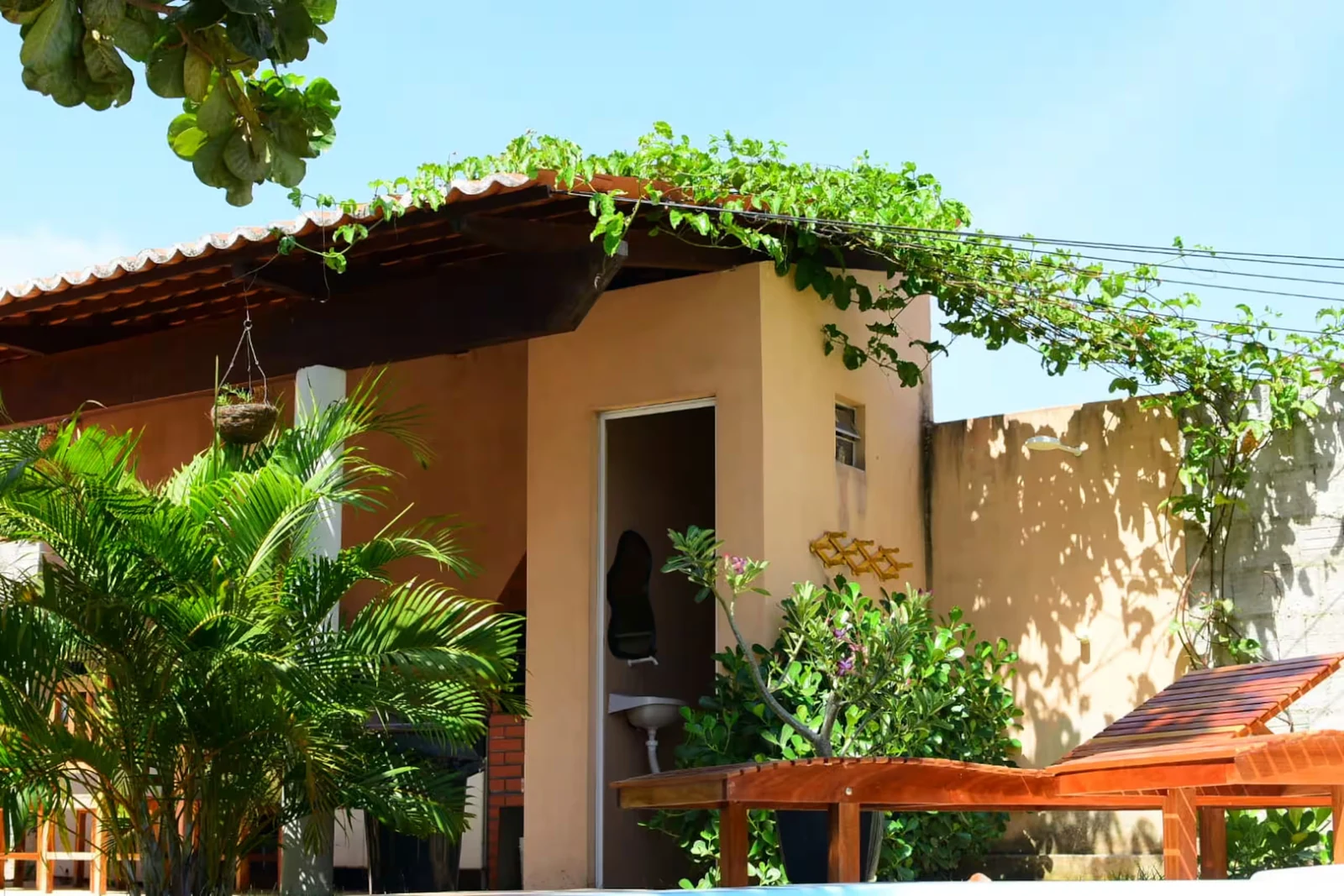 Porche con enredadera, casa en Jericoacoara